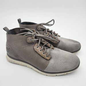 Timberland Womens A1JEM Chukka Boots Size 6 Gray Leather Mesh Lace-Up